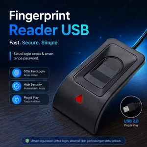 HUIOP Fingerprint Scanner Reader USB Sidik Jari Login Windows Hello - WA28