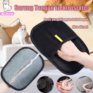Sarung Tangan Grooming Kucing Anjing Sikat Dua Arah Elektrostatis Bisa Cuci Ulang Anti Bulu
