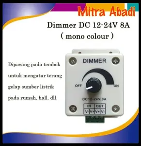 Dimmer DC 12-24V 8A Single Colour for LED