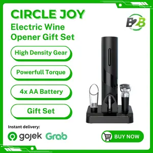 CIRCLE JOY Electric Wine Bottle Opener Pembuka Botol Elektrik Gift Set