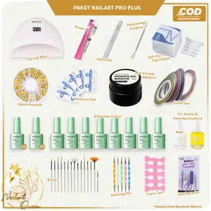 Paket Nail art Pro Plus Nail extension / Paket Usaha Nailart lengkap 10pcs kutek