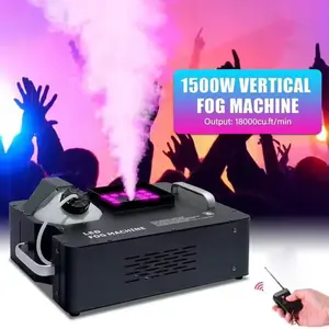 1500W Mesin Fogging Asap Panggung Vertikal Sistem Fogger LED Stage Vertical Haze Machine DMX Control Fogler Smoke Machine for Disco Nightclub Wedding Dance Show