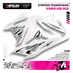 MARLIN Striping Transparan Vario LED Old 125|150 New 2014-2026 Vario Lis Motip Varky Bahan Bening Premium Quality Tinta UV Awet 1-3 Tahun