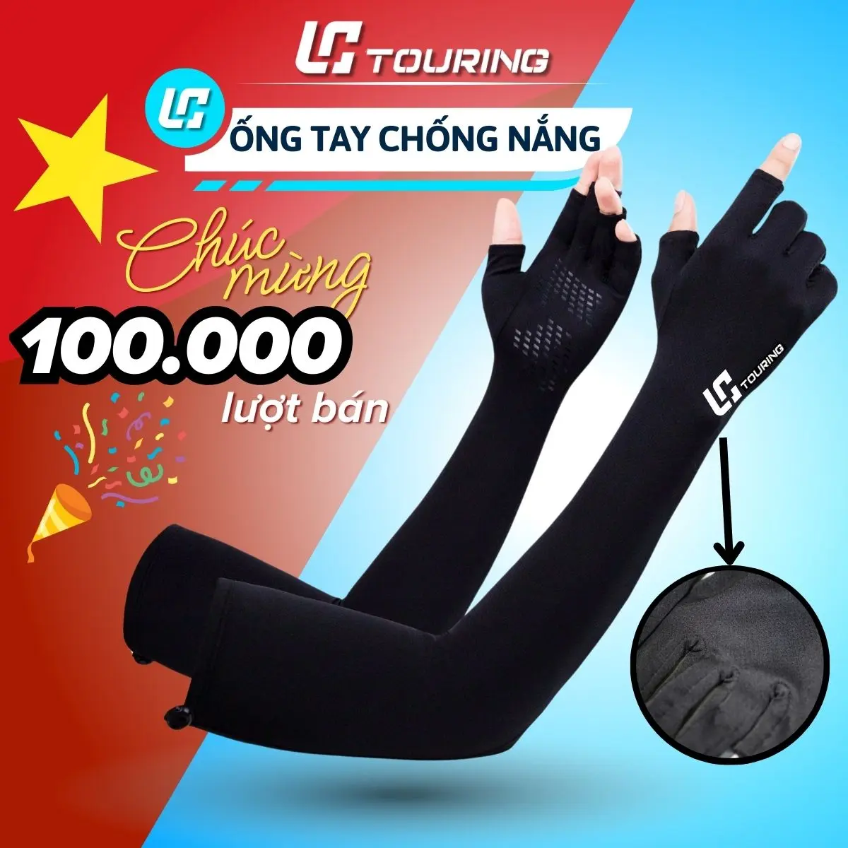 Ống tay Bao Tay chống nắng đa năng  Chống Trơn Sport LC TOURING STYLE - CƯỜNG KYT SHOP - 1