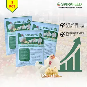 Gemukin Ayam 35 Hari Aja! BW PANEN 2.7kg [PAKET 3 PCS] Spirafeed Broiler | Suplemen Penggemuk Broiler | Konsentrat Ayam Pedaging