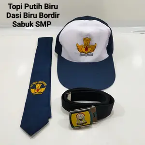 1 Set SMP Lengkap Topi Dasi Sabuk SMP