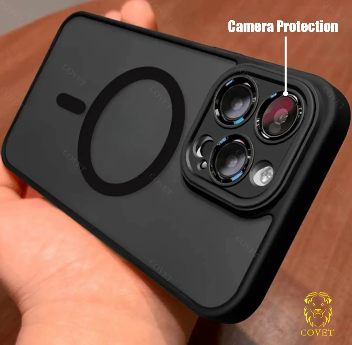 COVET Ốp lưng chống sốc tương thích với iPhone 17 16 15 14 13 12 11 Pro Max, có bảo vệ ống kính camera, phù hợp với Magsafe