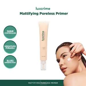 Luxcrime Perfect Canvas - Mattifying Poreless Primer - Mengecilkan Pori & Kontrol Minyak - Makeup Lebih Nempel dan Awet Seharian