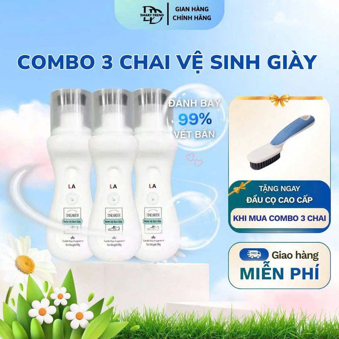 Chai Vệ Sinh Giày LA – Nước Tẩy Trắng, Làm Sạch Nhanh, Không Cần Giặt, Chai Vệ Sinh Giày Dép Khử Mùi Hiệu Quả, Tiện Lợi - 1