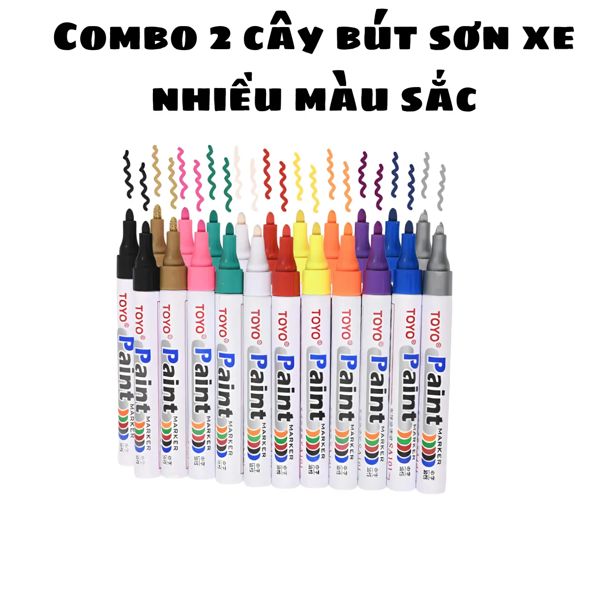 [VG446] Combo 2 cây bút sơn dàn áo xe , lốp xe , vành xe máy xe số côn tay , tay ga