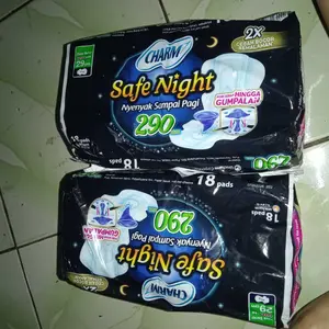 Charm Pembalut Safe Night 29cm Wing 18 pads