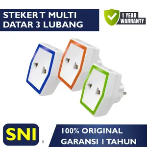 DUTRON Steker T Cabang 3 Colokan Stop Kontak Multi 3 Lubang SNI