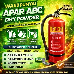 Apar ABC Dry Powder 3 kg 3kg Komplit Set Pemadam Kebakaran Otomatis Portable Garansi 2 Tahun untuk Ruang Makan Dapur Kantor Kendaraan Toko Rumah