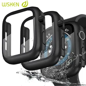 WSKEN Pelindung Layar Untuk Apple Watch S10/S1/2/3/4/5/6/7/8/Se/Ultra 2 Paket Iwatch Kaca Ultra-Tipis Pengiriman Tahan Air Dan Anti Jatuh Hdlokal Kualitas 2 Pieces Smartwatch Jam