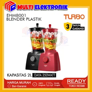 Turbo Blender Plastik EHM8001 / EHM-8001 Kapasitas 2 Liter Low Watt 350W