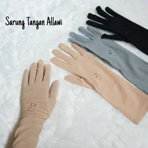 Sarung Tangan Wanita Muslimah Manset Handsock Allawi Full Jari