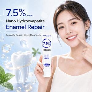YAYASHI 7.5% nHAP Hydroxyapatite Toothpaste 100g | Deep Cleaning, Sensitive Teeth Repair, Enamel & Gum Care, Stain Removal, Mint Fresh Breath Gentle Daily Oral Whitening Probiotic