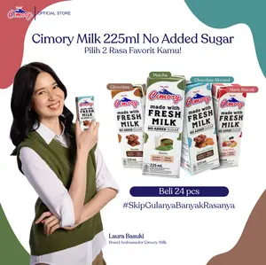 [PILIH RASA] 24pcs Susu Cimory Zero No Added Sugar 225ml dengan 4 Rasa Unik Chocholate, Almond, Marie Biscuit, dan Matcha - Pilih 2 Rasa