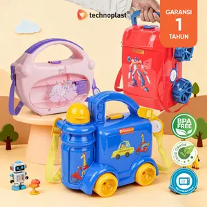 Technoplast Schoolbox Set Tempat Makan Anak Sekolah + Botol Minum | Kotak Bekal Anak | Kids Lunch Box Set BPA Free - Food Grade