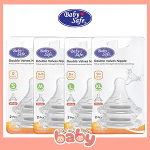 Dot Botol Wide Neck Baby Safe - Double Valve Nipple Wide Neck isi 2 pcs