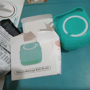 Sikat Mandi Kucing Anjing Silikon Sisir Sikat Bulu Karet / Silikon Pijat Grooming Hewan