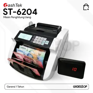 CashTek ST-6204 Mesin Penghitung Uang Bill Money Counter Hitung Cepat Akurat UV
