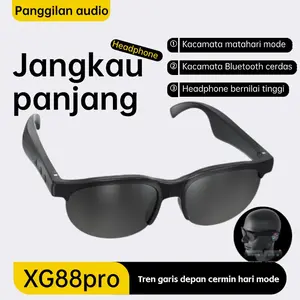 Panggilan jelas wireless earphone cerdas Bluetooth headset  kacamata all-in-one XG88PRO Earbuds nirkabel hitam teknologi kacamata matahari headphone Eyewear Sunglasses