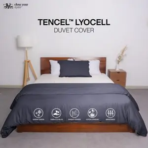 Close Your Eyes - Duvet Cover / Cover Selimut Hotel Tencel Lyocell 60s Bamboo Fiber - Lembut & Termoregulasi Ukuran 160x230cm - 260x230cm