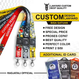 [CUSTOM SATUAN] PAKET TALI LANYARD + ID CARD 2 SISI + FRAME / HOLDER P1