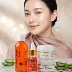 Paket Booster Flek mencerahkan meredakan jerawat memutihkan wajah mengurangi flek hitam bekas jerawat Membersihkan Memudarkan Muka Kusam Mencerahkan
