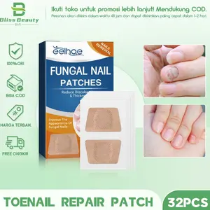 【100% Asli/Grosir】EELHOE Fungal Nail Patches 32pcs - Sticker Kuku Kaki Toenail Repair Patch Kuku Kuku Gray Nail Care Toenail Malonychia Onychia Nail Repair Patch