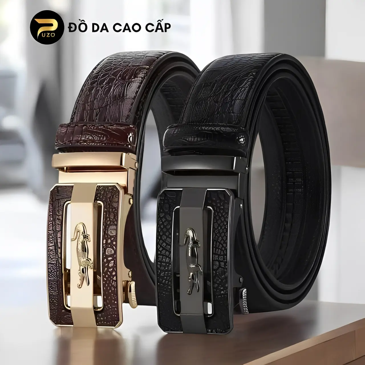 [Loại 1] Thắt Lưng Nam Cao Cấp, Da PU Dập Vân, Khóa Tự Động Hợp Kim, Chống Gỉ, Không Bong Tróc TL02 - 1