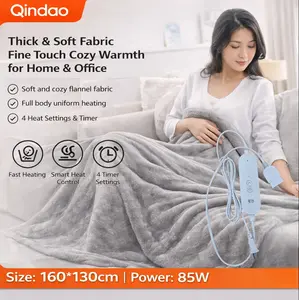 Selimut Elektrik Adjustable Temperature Timer 160x130cm 85W Gray TK160 Qindao