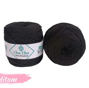 Benang Rajut Polyester Warna Hitam D27 Crochet Yarn Kniting