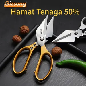 Gunting Dapur Multifungsi Geesong – Gunting Unggas & Tulang Premium, Pisau Lebar untuk Penggunaan Rumah