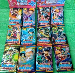 12 BUNGKUS MAINAN KARTU STANDAR GUNTING BATU KERTAS / MAINAN ANAK KARTU BOBOIBOY 1 BACHET ISI 8 KARTU