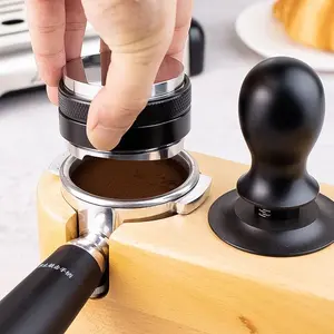 Tamping Kopi Powder Plat Macaron Tamper Coffee Distribution Tool Flat 3 Angled Base 58mm