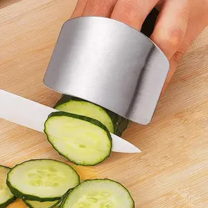 Finger Guard Protect Stainless Steel Finger Hand Protector Guard Knife Slice Chop Shield Kitchen Tool