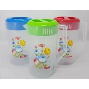 Jug Plastik dengan Tutup dan Pegangan - Warna Biru, Hijau, Merah