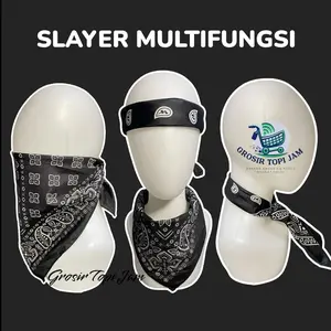 PROMO Bandana Slayer Motif Batik Masker Skena Bahan Katun Polyester Nyaman Digunakan Size 53x53cm Varian Import Syal Kain