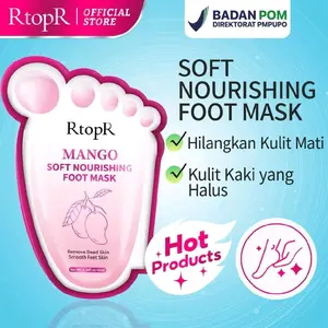 BPOM RtopR 1Bag Mangga Kaki Mangga Kupas Mati  Pemutih  Pelembab  Pengelupasan kulit  Pedikur Pembaharuan  Menghilangkan Kulit Mati  Kaus Kaki Tumit Mengupas Perawatan Kaki