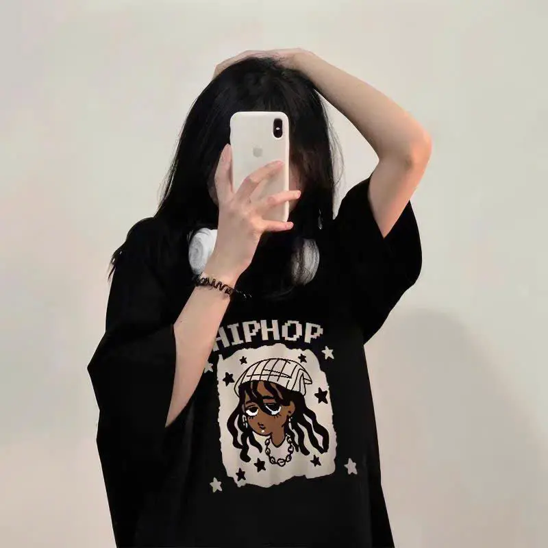 ② Áo phông nam nữ unisex dáng rộng vải thun cotton cực xinh