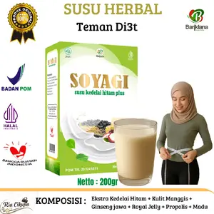 SOYAGI Susu Kedelai Hitam Plus Kulit Manggis Ginseng Jawa - 200gr