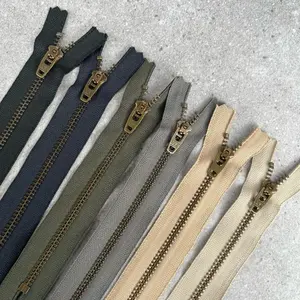 (1 Lusin) Resleting Celana Besi YKK YGRKBC-49 Panjang 5.5 - 6.5 Inchi Resleting Jeans Resleting Chino