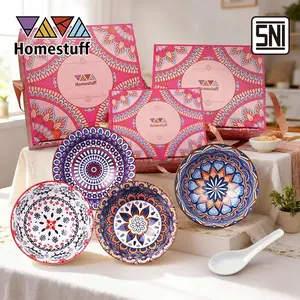 HOMESTUFF Hampers Mangkuk Keramik (2 Mangkuk + 2 Sendok) – Hadiah Praktis & Terpakai