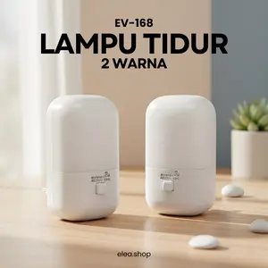 Lampu Tidur 2 Warna Putih Kuning Colok Terlaris Bikin Kamar Aesthetic