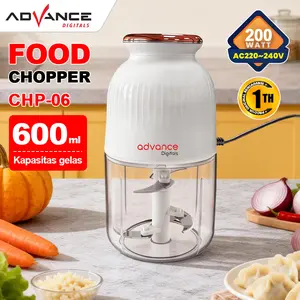Advance CHP-06 Food Chopper 0.6L PET Food Grade Blender Bumbu Penggiling Daging MPASI 4 Mata Pisau