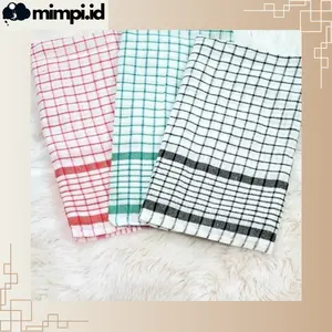 Serbet Lap Dapur Kain Piring Topo Kotak-Kotak