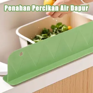 Sliga Penghalang Cuaca Penghisap Terintegrasi untuk Wastafel Kamar Mandi & Dapur Anti Percikan Tahan Cipratan Bahan Silikon Berkualitas Tinggi 30x6,5x2cm Splash Proof Suction Cup
