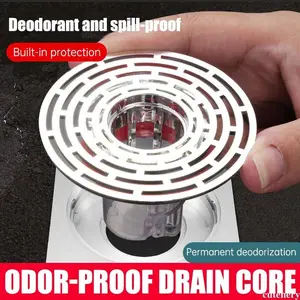 Penutup Lubang Saluran Air Kamar Mandi Saringan / Pembuangan Westafel Dapur Anti Serangga & Bau Floor Drain Core Silicone Tahan Bau cutenery